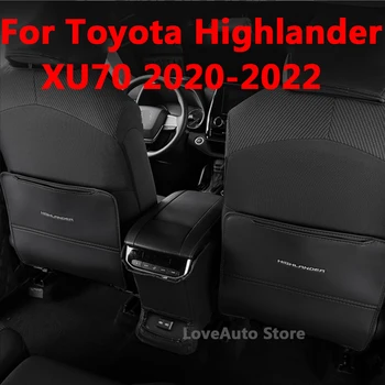 Pentru Toyota Highlander XU70 2020 2021 2022 Masina Scaunul din Spate Anti-Kick Pad Spate a Spătarului Scaunelor Capacul B Pilon de Protecție Mat Acoperire