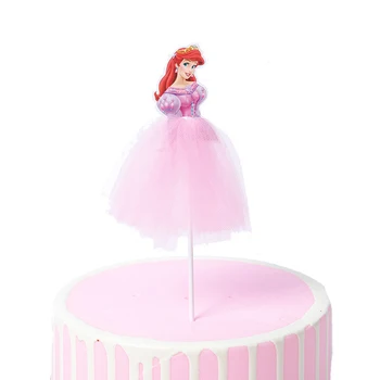 Aurora, Belle, Cenusareasa Disney Princess Toppers Tort Princess Cupcake Topper pentru Fete Fericit Ziua de nastere Decoratiuni Partid Consumabile