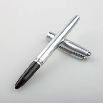 Jinhao 85 de Metal din Oțel Inoxidabil de Argint Stilou Extra Fine /Îndoit Peniță de Scris Excelent Cadou Stilou cu Cerneală pentru Birou de Afaceri