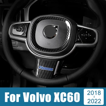 Pentru Volvo XC60 2018 2019 2020 2021 2022 ABS Fibra de Carbon Volan Masina Rama de Acoperire Ornamente Autocolante Decorare Accesorii