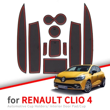 Mat Non-alunecare mat pentru Renault Clio 4 Clio4 portiera groove non-alunecare mat interior mat s accesorii de cauciuc coaster
