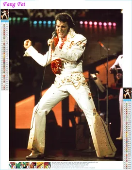 Full Pătrat Rotund Burghiu Elvis Presley Pictura Arta Diamant Kit De Broderie Muzica Rock Cântăreață Cusatura Cruce Mozaic Ambarcațiunile De Decor Acasă
