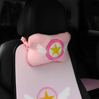 Fată roz Auto Tetiera Pernă Pernă pentru Gât pentru Masina Suport Lombar Auto Gât Restul Tetiera pernă Perna de Interior Accesorii