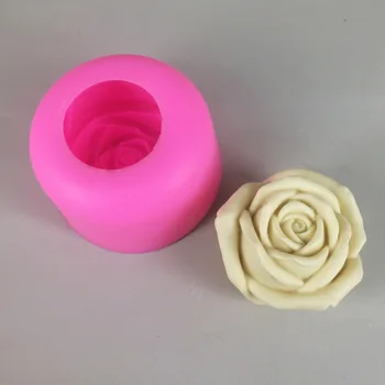 3D rose forma de gel de siliciu mucegai aromoterapie gips lumânare de luare de săpun mucegai DIY Flori de Luare de Săpun Mucegai Silicon