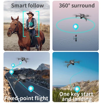 2022 Noul HR L106 PRO Drone 8K HD Camera Dublă 5G GPS fără Perii cu Trei axe Mecanice gimbal Profesional Dron jucării Control de la Distanță