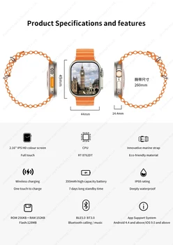 Noua Serie 8 Ceas Inteligent S8 Ultra Smartwatch Bărbați Femei apelare Bluetooth rezistent la apa de Încărcare Wireless HD cu Ecran PK HW8 DT8 X8 Max