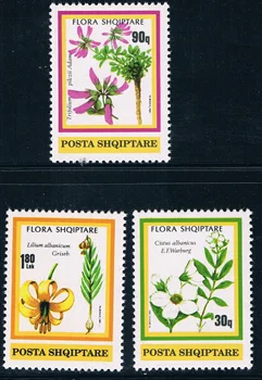 3Pcs/Set Nou Albania Post de Timbru 1991 Plante Stamps MNH