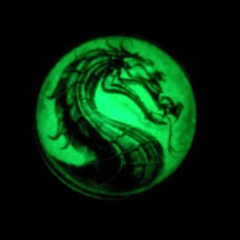 Glow în Întuneric Dragon Colier Mortal Kombat Pandantiv de Sticlă Foto Bijuterii Stralucitoare Colier Pandantiv