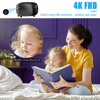 Hd 4k, 2-în-1 Wifi Ir Noapte Viziune de Detectare a Mișcării Wifi compatibil Bluetooth Difuzor Camera Ip cu Două Canale Radio cameră Video
