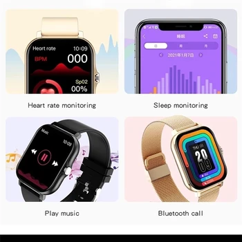2022 Nouă Bărbați Femei Ceas Inteligent Bluetooth Apel Ceas Personalizat Dial Informații Memento Multifunctional Doamnelor Smartwatch Femeie Bărbat