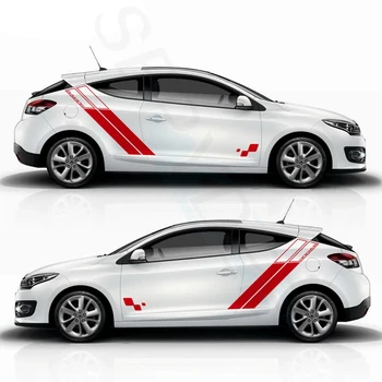Mașină de Ambele părți Autocolant de Curse Sport Dungi Ușă Corp Decor Decalcomanii Pentru Renault Megane RS Trophy 2010-2020 3-5 usi Accesorii