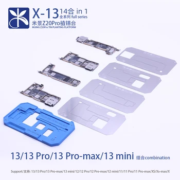 MiJing Z20 Pro Stratul de Mijloc de Plantare Tin Șablon de Fixare Pentru iPhone X Xs 11 12 13 Mini Pro Max BGA Reballing Kit Șablon