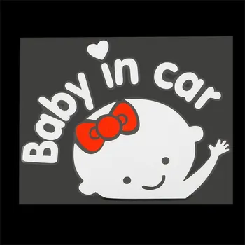 Auto 3D de Desene animate Creative 17*14 cm Baby On Board Copilul În Car Autocolant Impermeabil Reflectorizant Auto Decal Pe Parbriz Spate