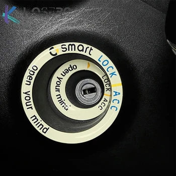 Cheie auto cu pornirea Inel Fluorescent 3D autocolante Decorare Pentru Mercedes Smart 453 Fortwo Forfour Cheii de contact Autocolant