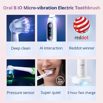Oral B iO Serie Periuță de dinți Periuță de dinți Inteligentă de Încărcare Rapidă Inteligent Curata Dintii iO 9 Periuta de dinti Electrica Reincarcabila