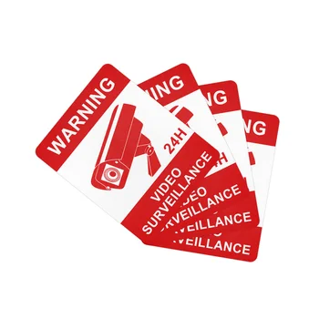 Avertizare Placă De Supraveghere Camera De Securitate De Avertizare De Alarmă Placa De Bandă Rezistent La Apa Automobile Material Autocolant