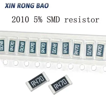 50pcs 2010 5% 3/4W SMD Chip Rezistor rezistențe 0R - 10M 0 10 100 220 470 ohm 0R 10R 100R 220R 470R 1K 2.2 K 4.7 K 10K 100K 1M 10M