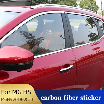 Fibra de Carbon Autocolant Pentru MG HS MGHS 2018-2020 Masina Ceașcă Titularul Panoul de Acoperire Tapiterie Interior Rama Decor Autocolant Styling
