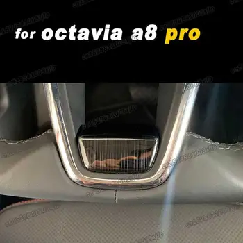 Masina Volan Buton Capac Panou Decor Crom pentru Skoda Octavia Pro A8 2021 2022 Interior Accesorii Auto Styling